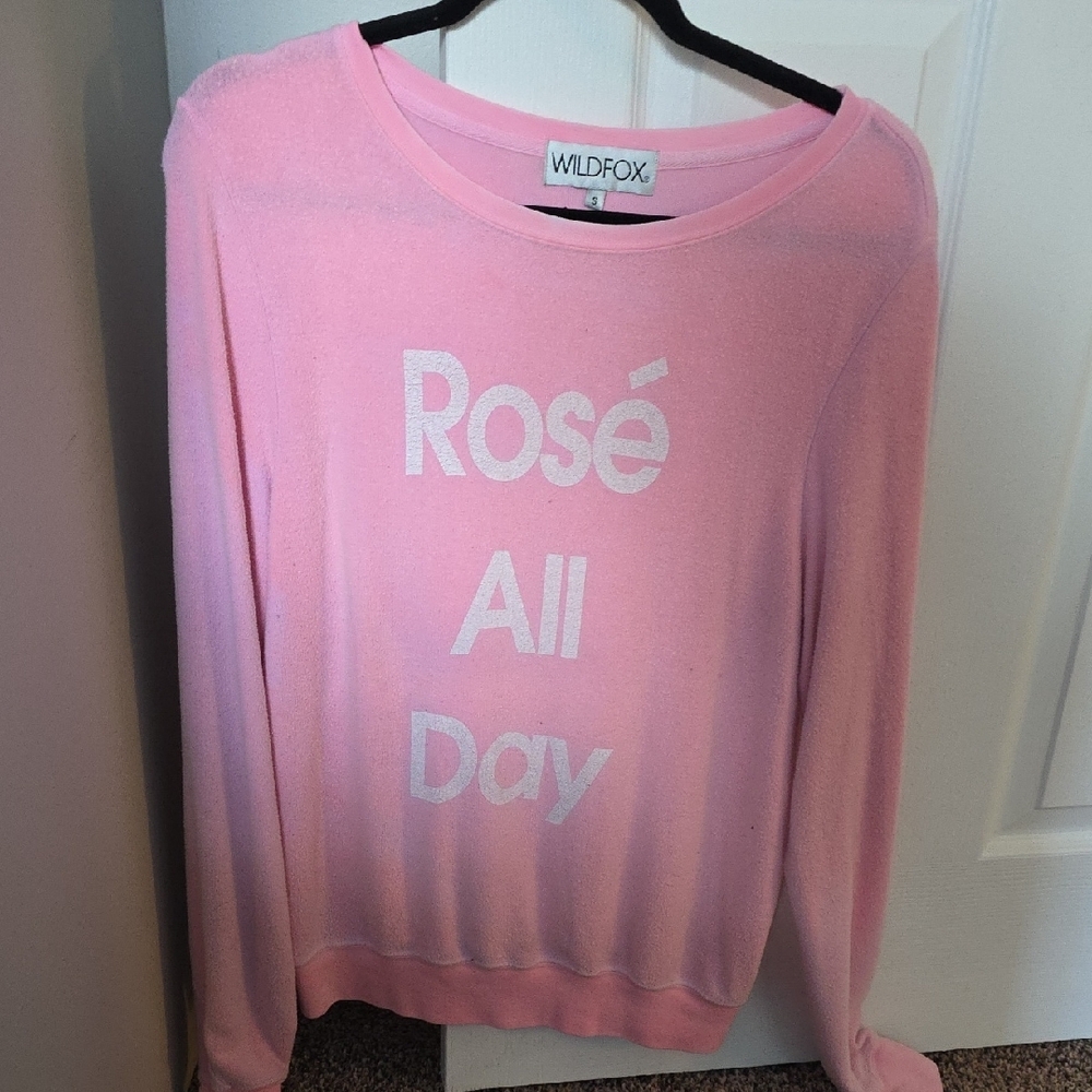 Wildfox Pink 'Rosé All Day' Sweater